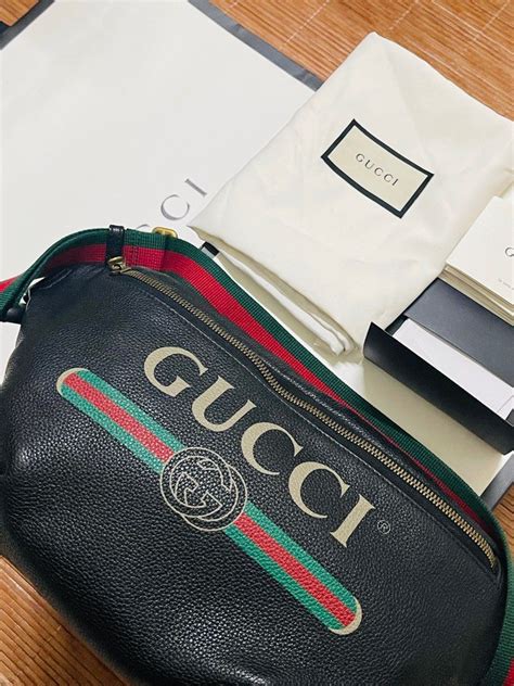 ssense has two kinds of gucci logo print belt bag|gucci tote bag.